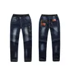 Jeans Kinder Kleidung Frühling Herbst Kinder Hosen Jungen Hosen Mode Gun Baumwolle Bleistift Reißverschluss Leggings Junge Wild 230920