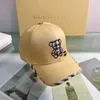 Burberies Caps Spring/summer Trend New Super Cute Little Bear Embroidered Baseball Hat Casual Versatile Duck Tongue b Family 3 Colorsaf1z