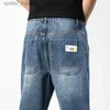 Men's Jeans Autumn Winter High Quality Cotton Jeans Men Harem Ankle Length Pants Classic Retro Blue Brand Loose Denim Trousers Male 28-38 L230921