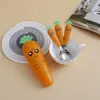 Dinnerware Sets Carrots Set Children Kids Stainless Steel Spoon Fork Flatware With Box Baby Feeding Kitchen Tableware Supplies