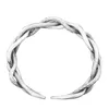 Bracelet Vintage Tissé Bracelet En Argent Sterling Original Certifié Tempérament Ouvert Simple Manchette Bracelet pour Hommes Femmes Bijoux Cadeau 230921