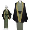 Anime Costumes Anime Bungo Stray Dogs Season 4 Hunting Fukuzawa Yukichi Cosplay Costume Wig Green Haori Kimono Adult Man Christmas Party Suit