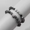 Strand Mannen Armband Natuurlijke Zwarte Hematiet Kralen Handgemaakte Luipaard Hoofd Kruis Boeddha Armbanden Voor Vrouwen Mannelijke Punk Sieraden
