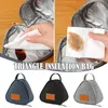 Dinnerware Mini Triangular Insulation Bag Aluminum Foil Thermal Cooler Lunch Tote Student Rice Ball Box Bento Carry Bags