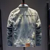 Men's Jackets 2023 Oversized Distressed Denim Jacket Slim Fitting Korean Retro Top Men