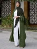 Ropa étnica Siskakia Moda Musulmán Kimono Abaya Sólido Rayas Retro Étnico Cardigan Robe Dubai Medio Oriente Arabia Saudita Eid Ropa 230921