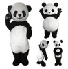 Costume de mascotte de Panda à poils longs, Promotion spéciale d'halloween, accessoire de spectacle, poupée de dessin animé, Costume de poupée, Costume humain