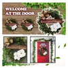 Decorazioni natalizie Ghirlanda da 44 cm Decorazioni murali natalizie Piccole targhette fresche Fiori artificiali Ghirlanda rotonda Appendiabiti per porte HKD230921