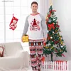 Abiti coordinati per la famiglia 2023 Abiti coordinati per la famiglia Natale Albero di Babbo Natale Stampa Indumenti da notte Pigiama genitore-figlio Set Pagliaccetto per bambini Natale Look per la famiglia Vestiti T230921