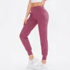 2023 Ny lyxmode Lululemens Womens Yoga Pants Ninth Pants Running Fitness Joggers Soft High midje Elastic Casual Jogging Pants 5 Färger