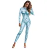 Catsuit Kostuums Sally Kerst Vrouwen Sexy Slanke Jumpsuit Catsuit Cosplay Kostuums Zentai Halloween Party Bodysuit