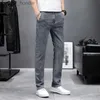 Jeans da uomo 2023 Jeans skinny elasticizzati Moda uomo Casual Slim Fit Denim Pantaloni elastici di marca Pantaloni grigi di marca Uomo di grandi dimensioni 38 40 L230921
