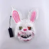 Maski imprezowe Projekt Straszne neonowe przyjęcie Bloody Rabbit Cosplay Bunny Mask Halloween karnawałowy kostium Luminous Props Maska LED I0921