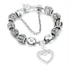 Charm Perlen Armbänder 925 Silber passend für Armband Loveheart Anhänger Armreif Charm vierblättriges Kleeblatt Perle als Geschenk DIY Frauen Schmuck230I