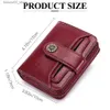 Money Clips Genuine Leather Wallet Women Short Zipper Cowhide Wallets with Chain Cute Small Coin Purse Money Bag Wallet for Women Q230921