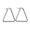 Grandes boucles d'oreilles style Boho pour femmes et filles, créoles triangulaires, couleur or argent, acier inoxydable rempli, breloque géométrique de fête, sans décoloration, Huggie220q