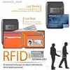 Fermasoldi Portafoglio da uomo minimalista con tasca portamonete con cerniera Porta carte di credito RFID Q230921