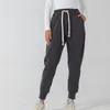 AL Yoga Pantaloni morbidi streme Pantaloni jogger larghi Pantaloni lunghi da jogging dritti in tessuto morbido a vita alta da donna Mostra gambe Yoga Fitness