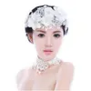 Koreańska biżuteria ślubna z perłami ręcznie robiona koronkowa głowica głowa kwiatowe Hair Akcesoria ślubne nałogłę w całość 278r