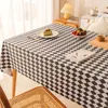 Table Cloth Light Luxury High-end Tablecloth Waterproof Oil Resistant And Wash Free Student Rectangular PVC Dining