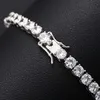 Chokers Echte 4mm EF Kleur Sprankelende Volledige Diamant GRIJS 925 Sterling Zilveren Bruiloft Verlovingsfeest Sieraden Armband voor Vrouwen 230920