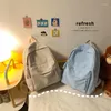 Torby szkolne plecak z solidnego koloru dla kobiet 2023 School tourbags Studenci Japończycy uproszczony harajuku nastolatek Mochila