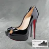 Women High Heels Peep Toes Luxurys Designer Heels Shoes Genuine Leather Pumps Lady Wedding Sandals 2cm Platforms 14cm Heel