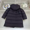 Casaco meninos inverno puffer para baixo casacos longos designer de moda com capuz forro xadrez crianças meninas meninos jaquetas bebê menina menino acolchoado casaco roupas