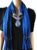 Scarves Classic Style Women Jewelry scarf Beads Fringed Phoenix Alloy Base Resin Pendants Long Tassel pendant Necklace Scarf 230921