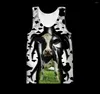 Débardeurs pour hommes Farm Animal Love Cow 3D Imprimer Homme / Femme Casual Mode Campagne Gilet Enfants Beach Top Été Surdimensionné Gym Vêtements Hommes