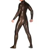 Catsuit Costumes Latex Rubber Suit Catsuit Full-body Bodysuit Coffee Party tights Feet Cosplay