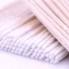 100 Pcs Disposable Ultra-small Cotton Swab Brush Lint Free Micro Wood Makeup Brushes Eyelash Extension Glue Removing Tools