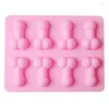 Backformen Sexy Penis Kuchenform Dick Eiswürfelschale Seife Kerze Zuckerform Mini Creme Formen Handwerk Werkzeuge Schokolade Silikonform306m