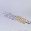 Gioielli da uomo Iced Out Pass Diamond Tester Moissanite Orecchini a bottone quadrati con retro a vite in argento nuovo stile