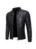 Męskie skóra Faux Pu Cutera Casual M5xl Vintage Black Motorcycle Fashion Jaqueta de Couro Masculina Mężczyzna 230921