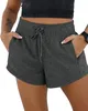 Kvinnor Luwomen-1187 Lace-Up Yoga Shorts Running Shorts Gym Ladies Casual Sportswear For Girls Training Fitness Shorts