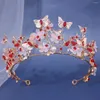 Fermagli per capelli Corona da sposa Perla barocca Strass e diadema Farfalla Fascia per capelli Accessori da sposa Diademi da sposa principessa