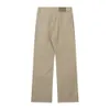 Pantalon de bûcheron de conception plissée de marque de mode de rue Tube droit décontracté kaki Pants2p78