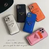 Bellissima custodia per iPhone 15 14 Pro Max Designer Slot per scheda Saffiano Borsa di alta qualità 18 17 16 15pro 14pro 13pro 12pro 11pro 13 12 11 X XS 7 8 Borsa con logo Box