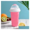 Otros Drinkware Verano Reutilizable Custom Sile Cup Creative Cream Squeeze Slushy Maker Ice Sn4325 Drop Entrega Hogar Jardín Cocina Dini Dhyva