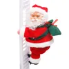 ぬいぐるみの子供たちのぬいぐるみ電気サンタクロースクライミングはしごのおもちゃを歌うクリスマスツリークリスマス装飾おもちゃのためにサンタクロース人形を上下に歌う