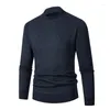 Chandails pour hommes vêtements intérieurs pull à col rond Section épaisse tricoté chaud couleur unie pull chemise à bascule hauts