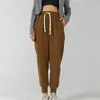 al Yoga Soft Streme Pants فضفاضة ركض طويل السيدات عالي الخصر الناعم الناعم بنطلون الصعود على التوالي