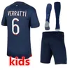 2023 2024 PSGES Camisa de futebol Kids Shirt Paris 23 24 PSGES Mbappe Kits de futebol infantil Camisas de futebol Camisas Kit Maillot Foot Camisetas Futbol Maglia