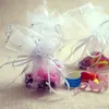 Pochettes à bijoux 26 cm 200 pièces sacs de bonbons blancs pour mariage rond noël Organza emballage cadeau femmes sac à cordon affichage de paquet