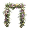 Fiori decorativi viola composizione floreale matrimonio fila di fiori artificiali arco fai da te decorazione angolo festa sfondo vetrina vetrina