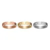 Love Ring Titanium Steel Men and Women Love Screw Rings smycken för älskare Par Bröllopsengagemang 4mm 5mm 6mm Storlek 5-11