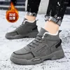 Boots Fashion Snow Men Platform Ankle Outdoor Plush Keep Warm Boot Male Comfortable Non-slip Work Shoes Botas Hombre