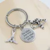 New Arrival Stainless Steel Key Chain Key Ring Sport Ice Hockey Key Chain Keyring Hockey Lover Gifts for Men Women Jewelry342C