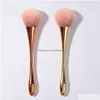 Party Favor Rose Gold Powder Blusher Brush Professional Makeup Large Cont Cosmetic Face Brocha Colorete Tool Drop Delivery Home Garden Dh1Ql